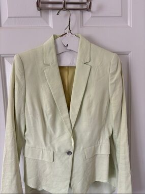Elie Tahari Pale Mint Single-Button Blazer